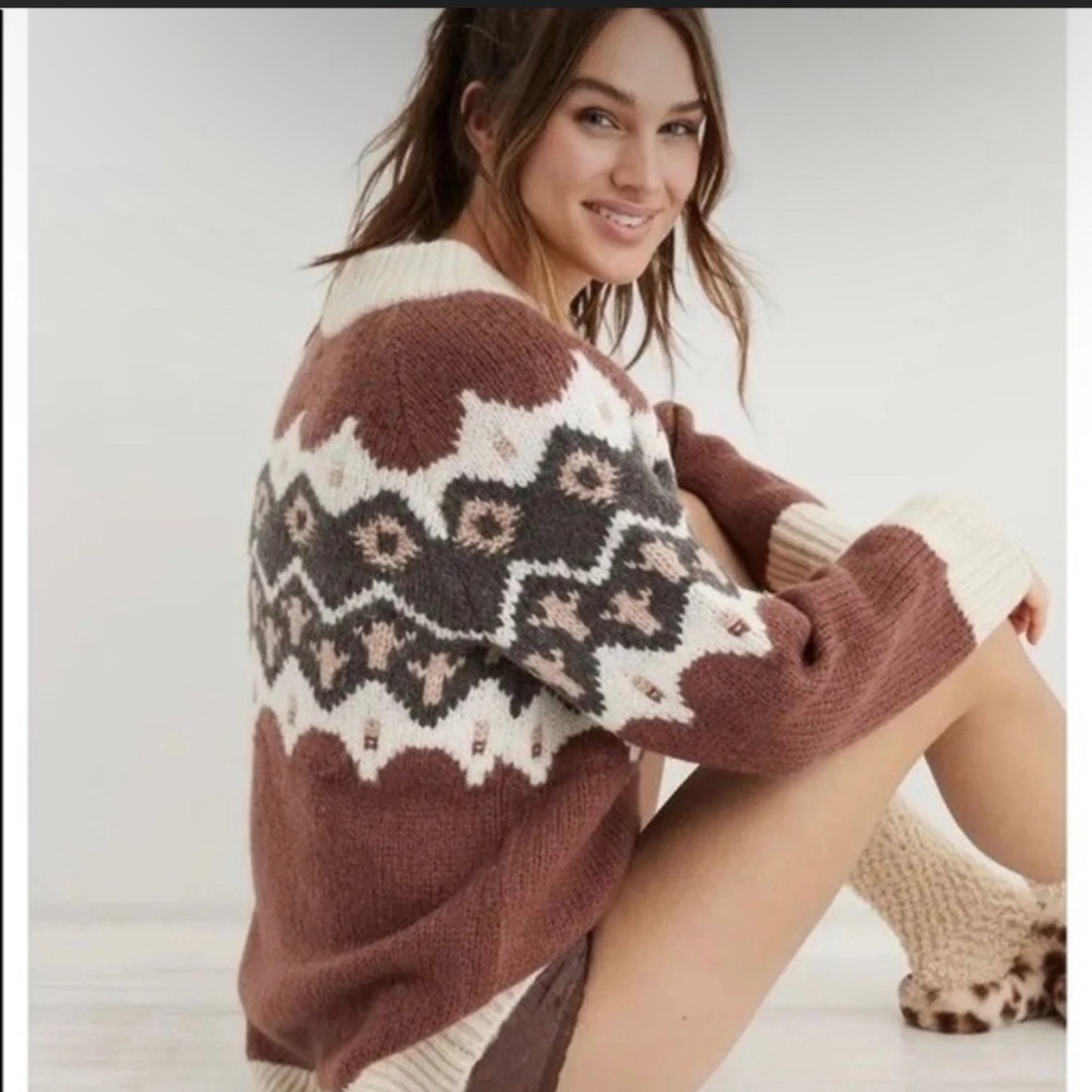 Aerie Fair Isle Cozy Sweater